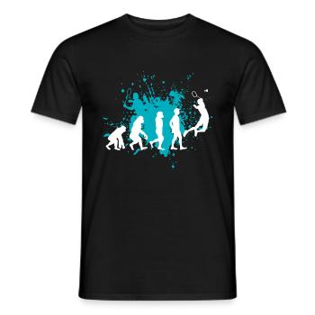 badminton - Men's T-Shirt - black - Front - AI Model Male 178 light (178cm)