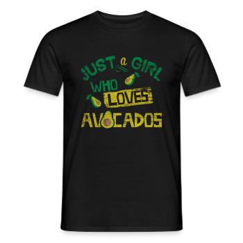 Avocado Mädchen - Männer T-Shirt - Schwarz - Vorne - AI Model Male 178 light (178cm)