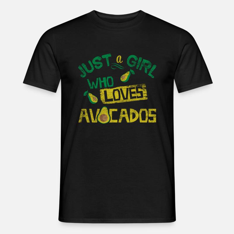 Avocado Mädchen - Männer T-Shirt - Schwarz