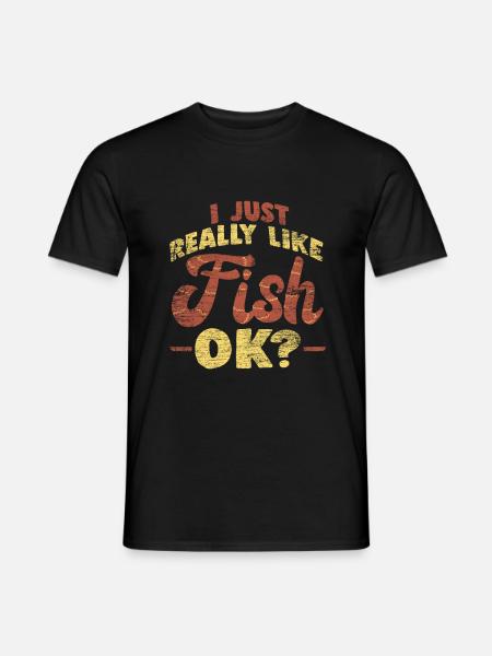 Fishing fish - Men's T-Shirt - black