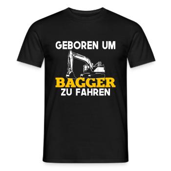 Opérateur de pelle énonciations chantier de construction de l'opérateur de pelle - T-shirt homme - noir - Devant - AI Model Male 178 light (178cm)