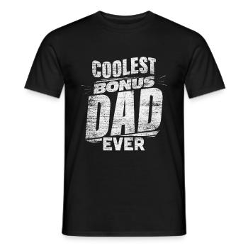 Stepfather bonus dad - Men's T-Shirt - black - Front - AI Model Male 178 light (178cm)