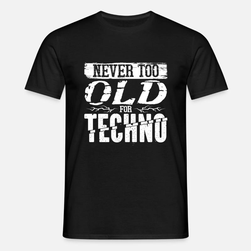 Techno - Männer T-Shirt - Schwarz