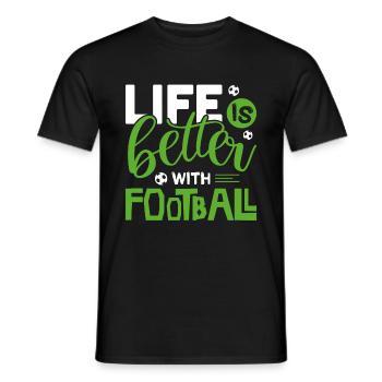 Soccer - Men's T-Shirt - black - Front - AI Model Male 178 light (178cm)