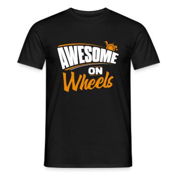 fauteuil roulant - T-shirt homme - noir - Devant - AI Model Male 178 light (178cm)