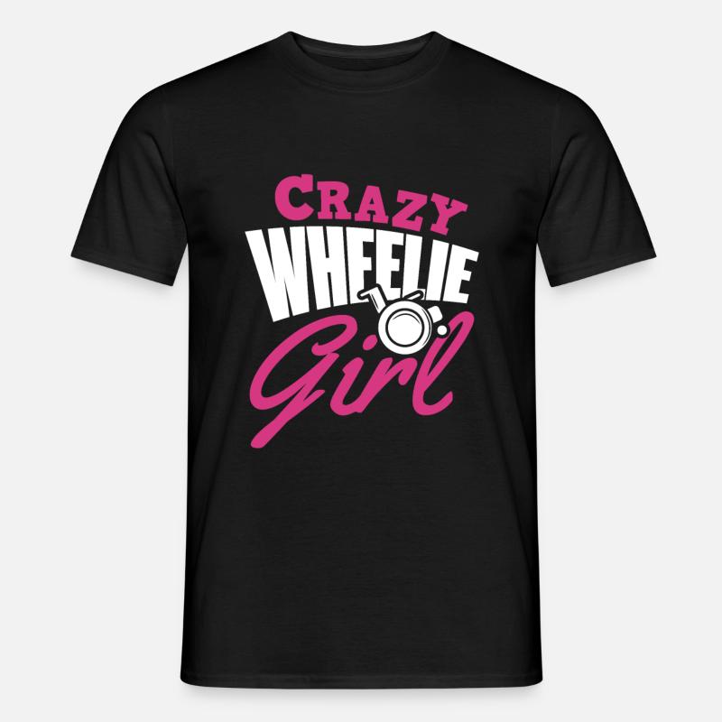 Rollstuhl Mädchen - Männer T-Shirt - Schwarz