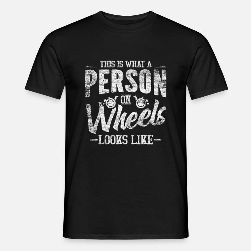 Utilisateur de fauteuil roulant - T-shirt homme - noir
