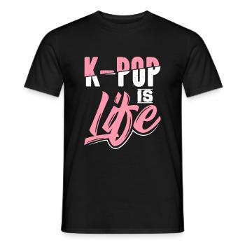 K-Pop - Männer T-Shirt - Schwarz - Vorne - AI Model Male 178 light (178cm)