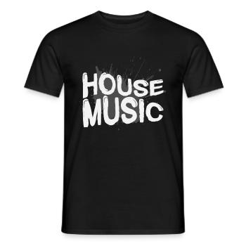 Musique house - T-shirt homme - noir - Devant - AI Model Male 178 light (178cm)