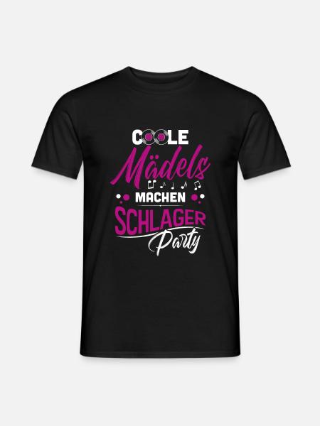 Schlager Mädels - Männer T-Shirt - Schwarz
