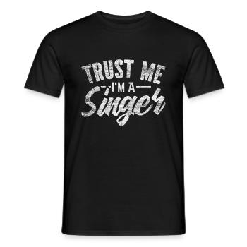 Sänger - Männer T-Shirt - Schwarz - Vorne - AI Model Male 178 light (178cm)