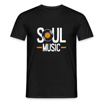 Soul music - Men's T-Shirt - black - Front - AI Model Male 178 light (178cm)