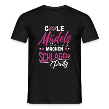 Schlager girls - Men's T-Shirt - black - Front - AI Model Male 178 light (178cm)