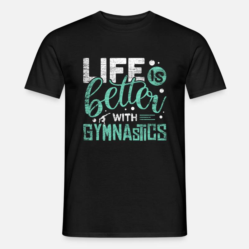 Turnen - Männer T-Shirt - Schwarz