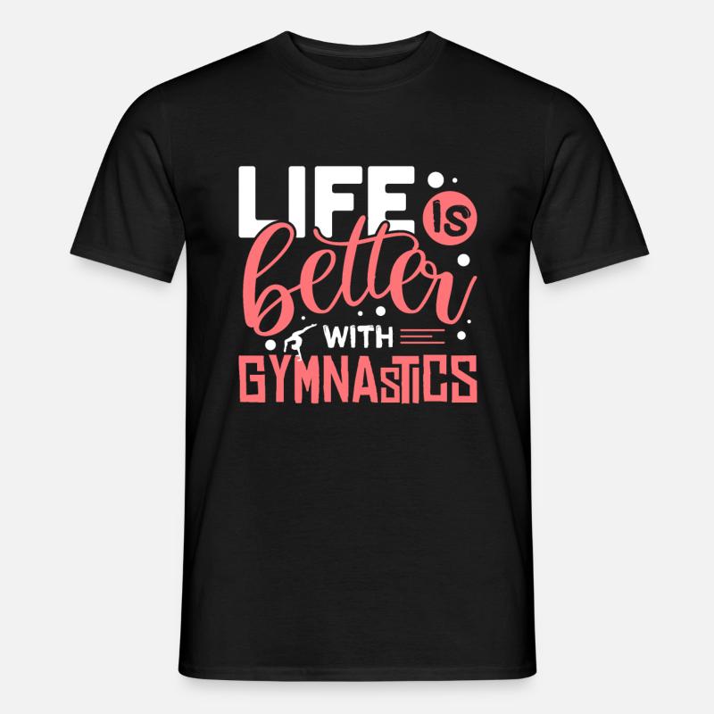 Turnen - Männer T-Shirt - Schwarz