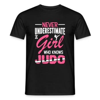 Fille de judo - T-shirt homme - noir - Devant - AI Model Male 178 light (178cm)