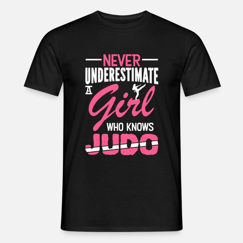 Judo Mädchen - Männer T-Shirt - Schwarz
