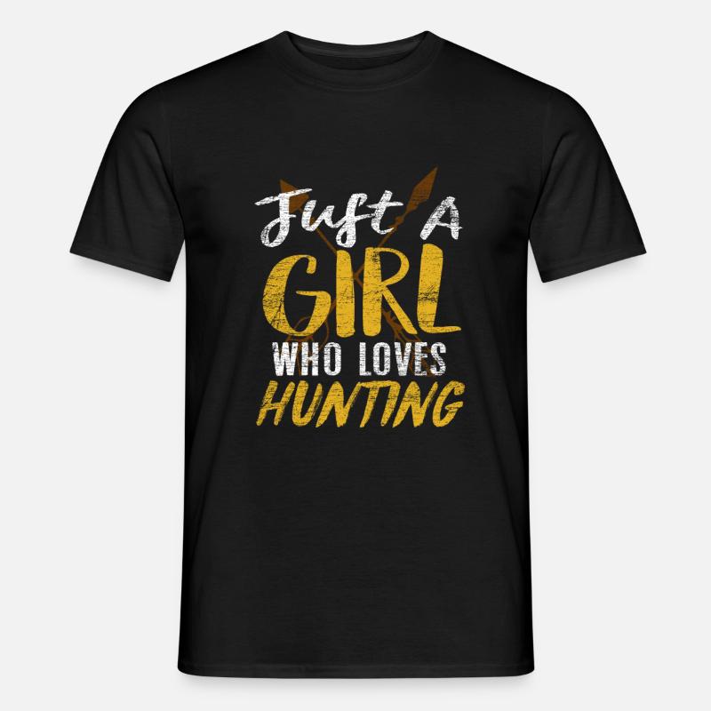 Jagd Mädchen Jägerin - Männer T-Shirt - Schwarz