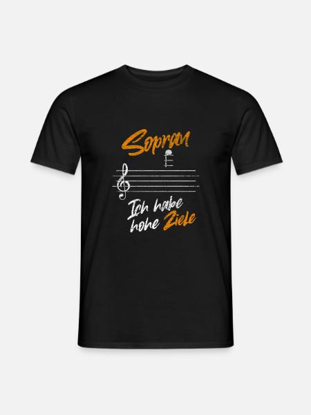 Sopran singen Chor - Männer T-Shirt - Schwarz
