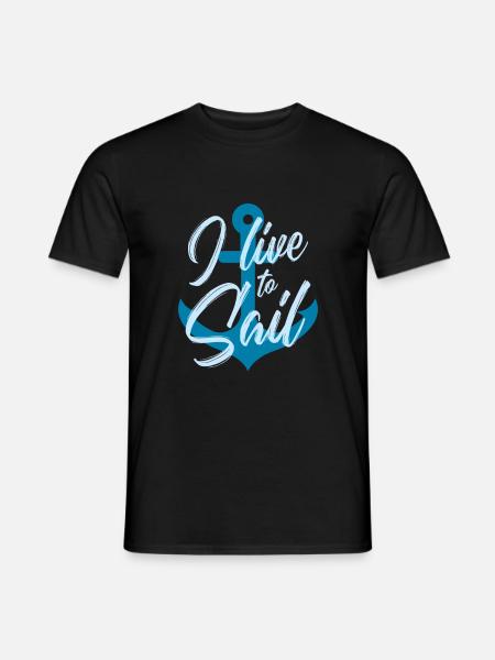 Segeln - Männer T-Shirt - Schwarz