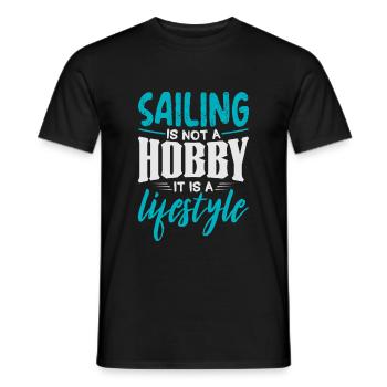 navigation à voile - T-shirt homme - noir - Devant - AI Model Male 178 light (178cm)