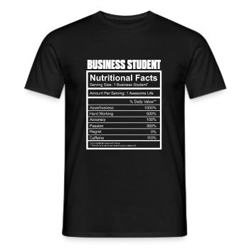 Étudiant en études commerciales - T-shirt homme - noir - Devant - AI Model Male 178 light (178cm)