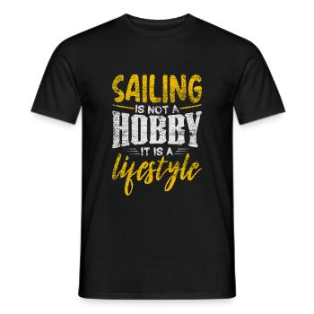 navigation à voile - T-shirt homme - noir - Devant - AI Model Male 178 light (178cm)