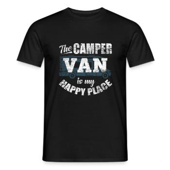 Camping-car - T-shirt homme - noir - Devant - AI Model Male 178 light (178cm)