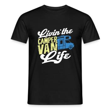 Camper van - Men's T-Shirt - black - Front - AI Model Male 178 light (178cm)