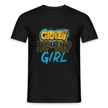 Fille de hip hop - T-shirt homme - noir - Devant - AI Model Male 178 light (178cm)