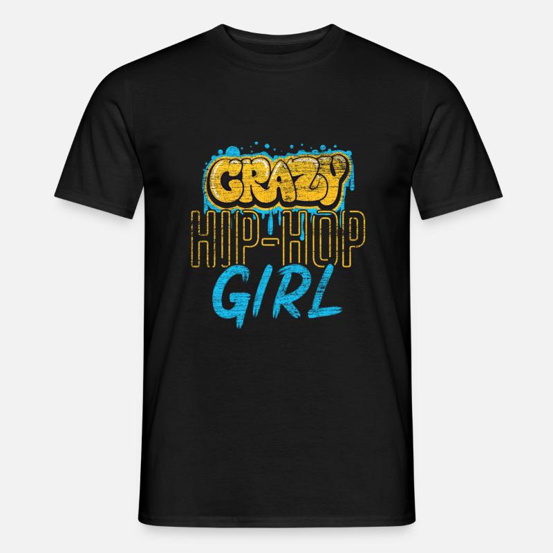 Hip Hop Mädchen - Männer T-Shirt - Schwarz