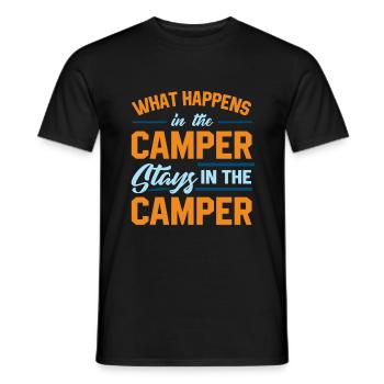 Camper Wohnwagen - Männer T-Shirt - Schwarz - Vorne - AI Model Male 178 light (178cm)