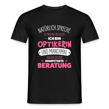 Optikerin - Männer T-Shirt - Schwarz - Vorne - AI Model Male 178 light (178cm)