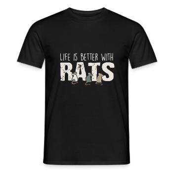 rats - T-shirt homme - noir - Devant - AI Model Male 178 light (178cm)
