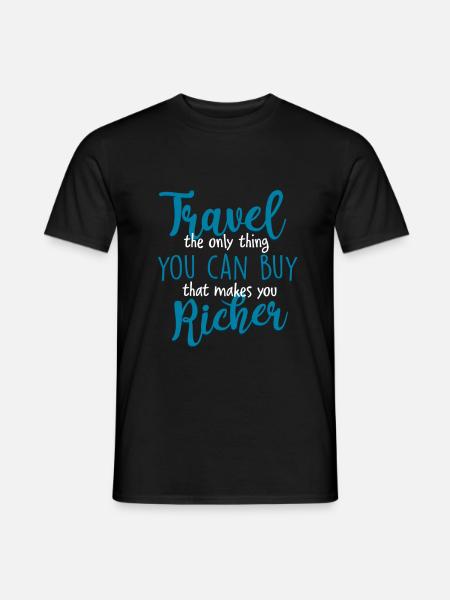 to travel - Men's T-Shirt - black