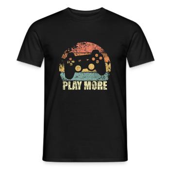 Gamer - Men's T-Shirt - black - Front - AI Model Male 178 light (178cm)