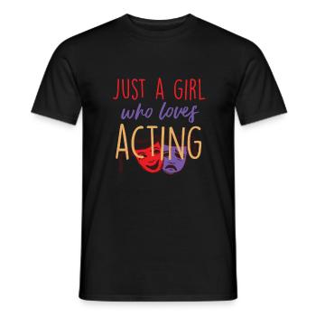 Actrice - T-shirt homme - noir - Devant - AI Model Male 178 light (178cm)