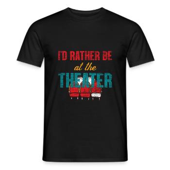 theatre - Men's T-Shirt - black - Front - AI Model Male 178 light (178cm)