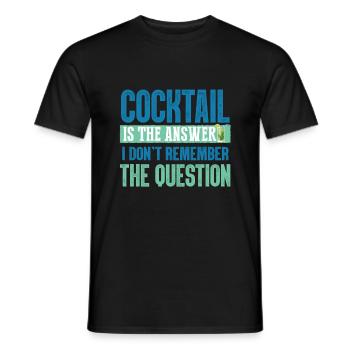 cocktails - Men's T-Shirt - black - Front - AI Model Male 178 light (178cm)