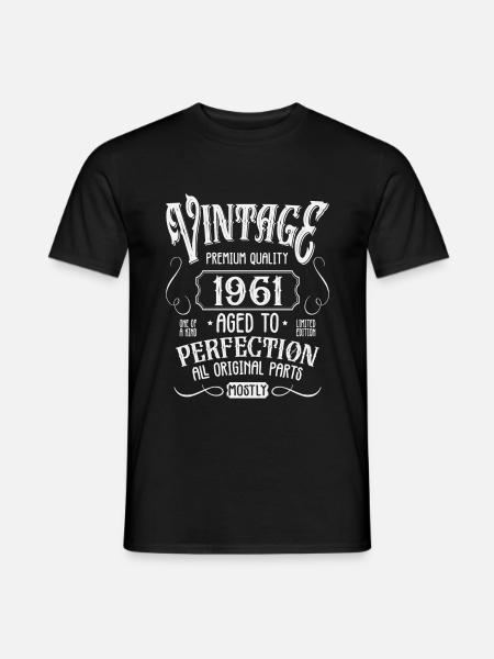 Birthday born in 1961 - Men's T-Shirt - black