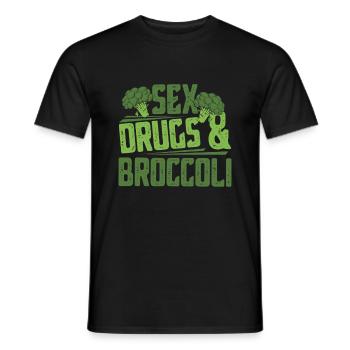brocoli - T-shirt homme - noir - Devant - AI Model Male 178 light (178cm)