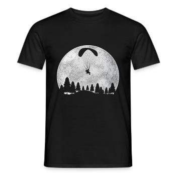 Lune parapente - T-shirt homme - noir - Devant - AI Model Male 178 light (178cm)