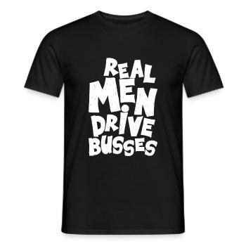 bus driver - Men's T-Shirt - black - Front - AI Model Male 178 light (178cm)