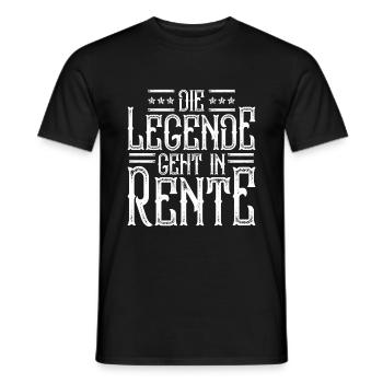 Rente - Männer T-Shirt - Schwarz - Vorne - AI Model Male 178 light (178cm)