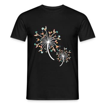 Chicken pusteblume farmer - Men's T-Shirt - black - Front - AI Model Male 178 light (178cm)