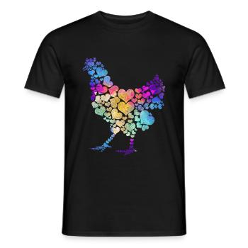 Chicken Love Gift - Men's T-Shirt - black - Front - AI Model Male 178 light (178cm)