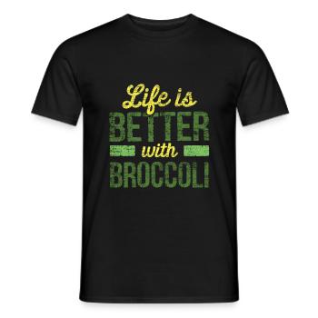 Brokkoli - Männer T-Shirt - Schwarz - Vorne - AI Model Male 178 light (178cm)
