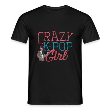 K-POP - Men's T-Shirt - black - Front - AI Model Male 178 light (178cm)