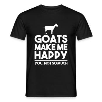 Goat animal - Men's T-Shirt - black - Front - AI Model Male 178 light (178cm)