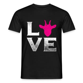 Goat love billy goat - Men's T-Shirt - black - Front - AI Model Male 178 light (178cm)
